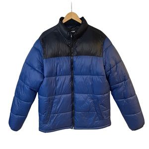 Old Navy Men's Blue & Black Performance Puffer Jacket Size L Tall